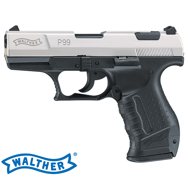 Walther P99 vernickelt Schreckschusspistole und Gaspistole