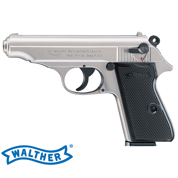 Walther PP verchromt Schreckschusspistole und Gaspistole