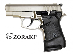 Schreckschusspistole Zoraki 914 satiniert mit einem 14 Schuss Magazin für Patronen im Kaliber 9 mm P.A.