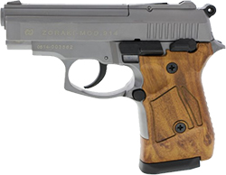 Zoraki 914 Schreckschuss Gaspistole Titan mit Griffschalen in Holzoptik