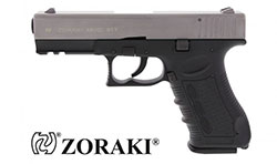 Schreckschusspistole Zoraki 917 Titan-Optik mit einem 17 Schuss Magazin für Patronen im Kaliber 9 mm P.A.