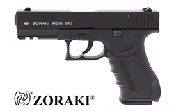 Gaspistole Zoraki 917 Sondermodell Schreckschusspistole im Kaliber 9 mm P.A. mit schwarzen Griffschalen