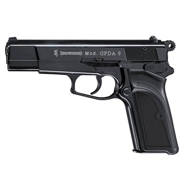 Browning GPDA 9 schwarz -brüniert- die Seitenansicht der Gaspistole GPDA9 