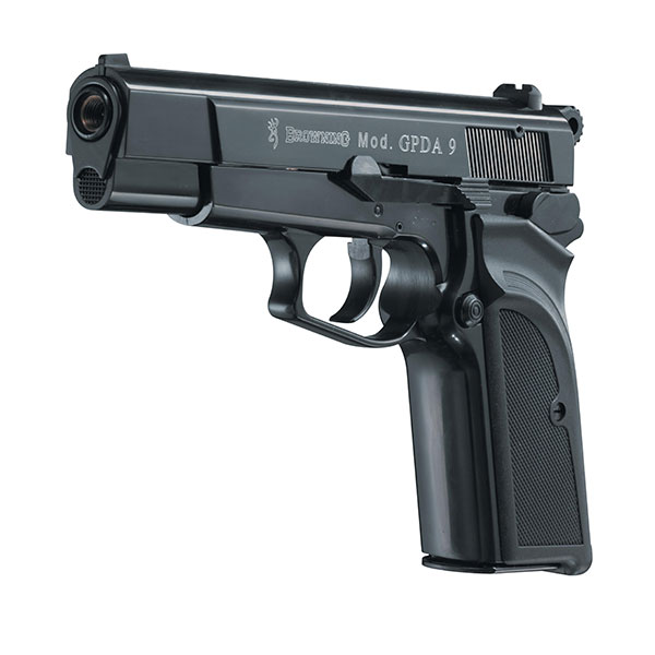 Browning GPDA 9 schwarz -brüniert- die Gaspistole in der Voderansicht