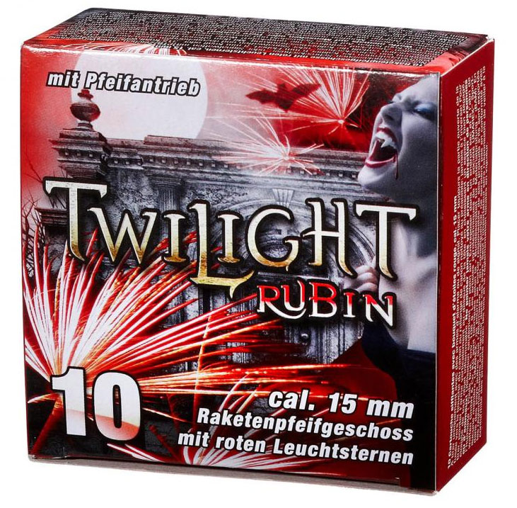 Twilight Rubin - Raketengeschosse für Schreckschuss - ideales Feuerwerk für Gaspistolen zu Silvester