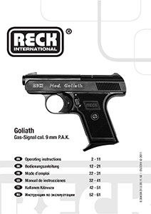 Reck Goliath Bedienungsanleitung